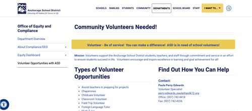 VOLUNTEER WEDSITE